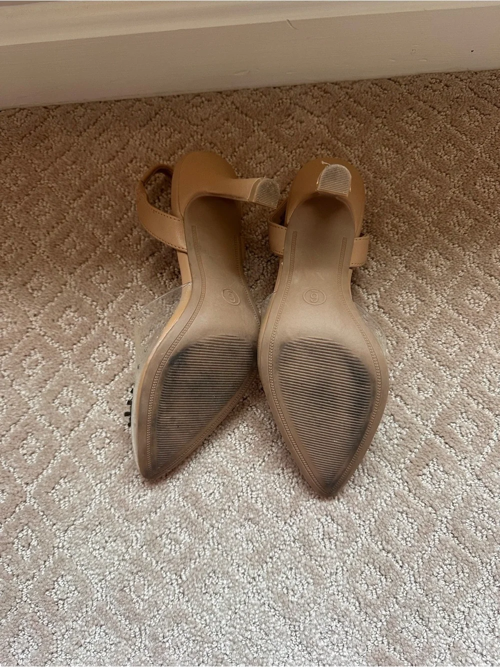 a new day Clear Slingback Heels with Crystal Sunburst - Nude